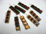 collections of modules.  resistors are matched to LED specs